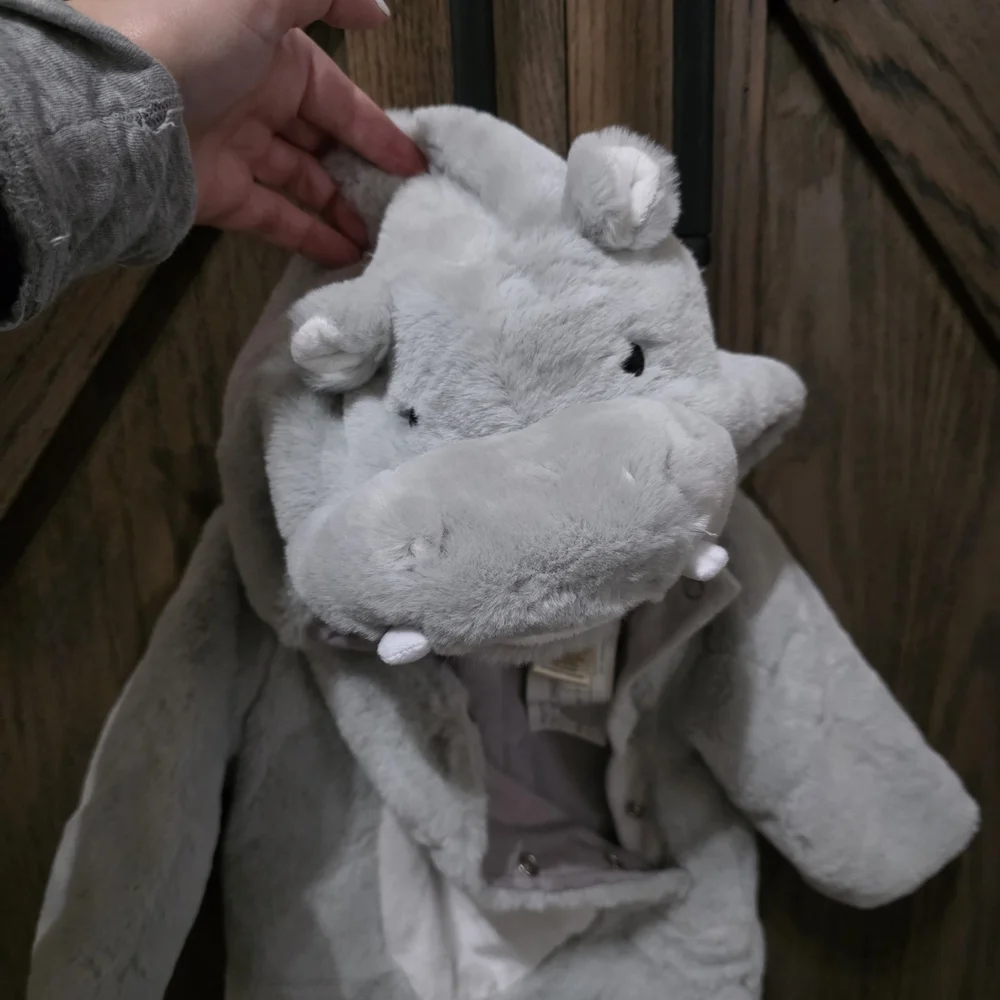 Pottery Barn Kids Gray Hippo Plush Costume